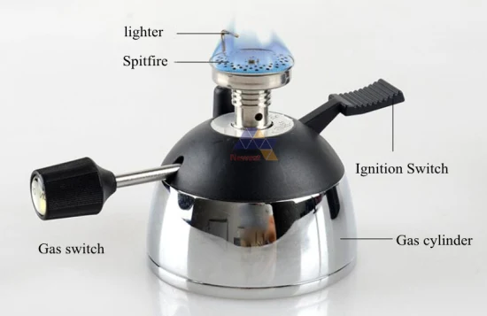 Cuisinière à gaz Butane pour Camping, Mini brûleur à gaz Portable pour cafetière à Siphon